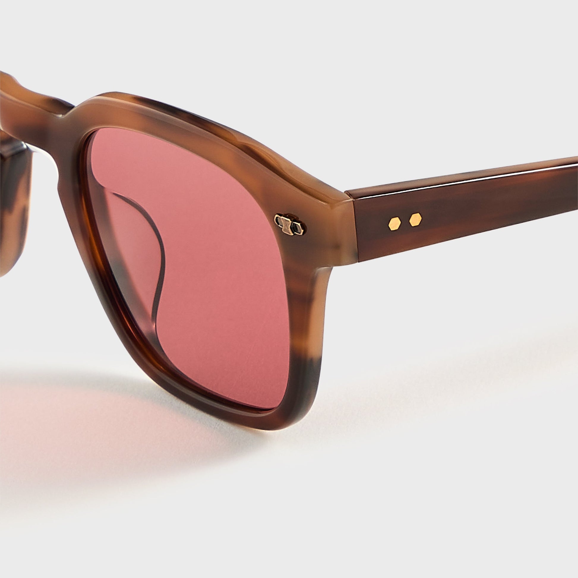 Men Kith Garrett Leight Adonis Sunglasses - Moth Tortoise Antique Gold / Semi F