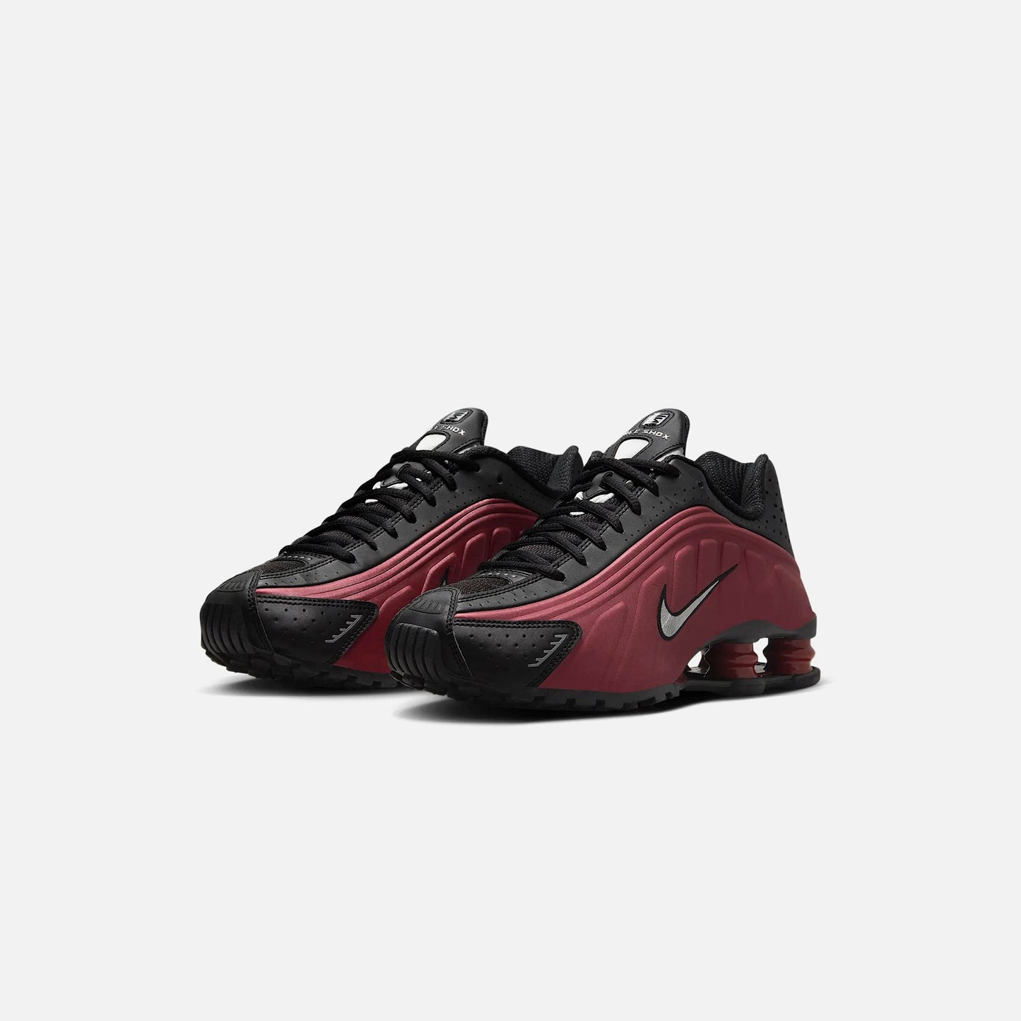 Women Kith Nike WMNS Shox R4 - Black / Metallic Silver / Team Red