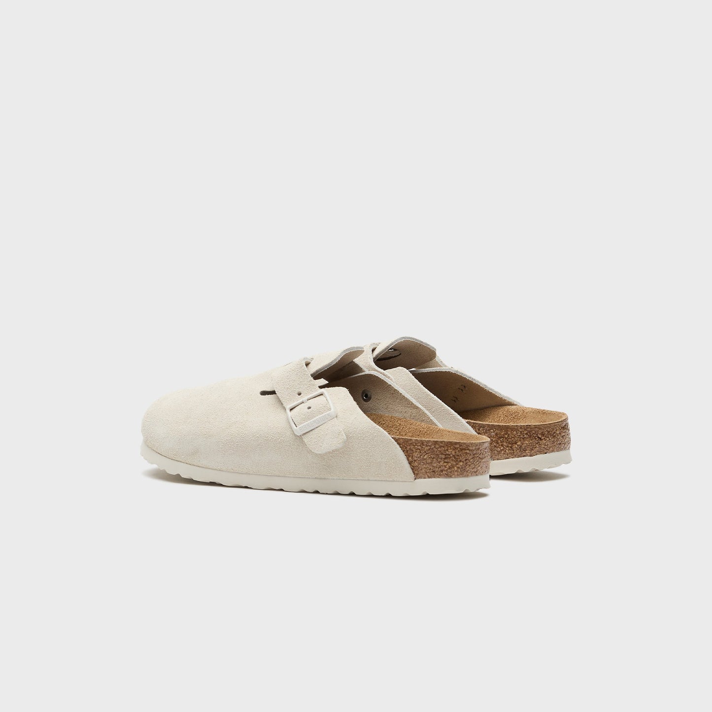Women Kith Birkenstock Boston SFB Antique - White Suede