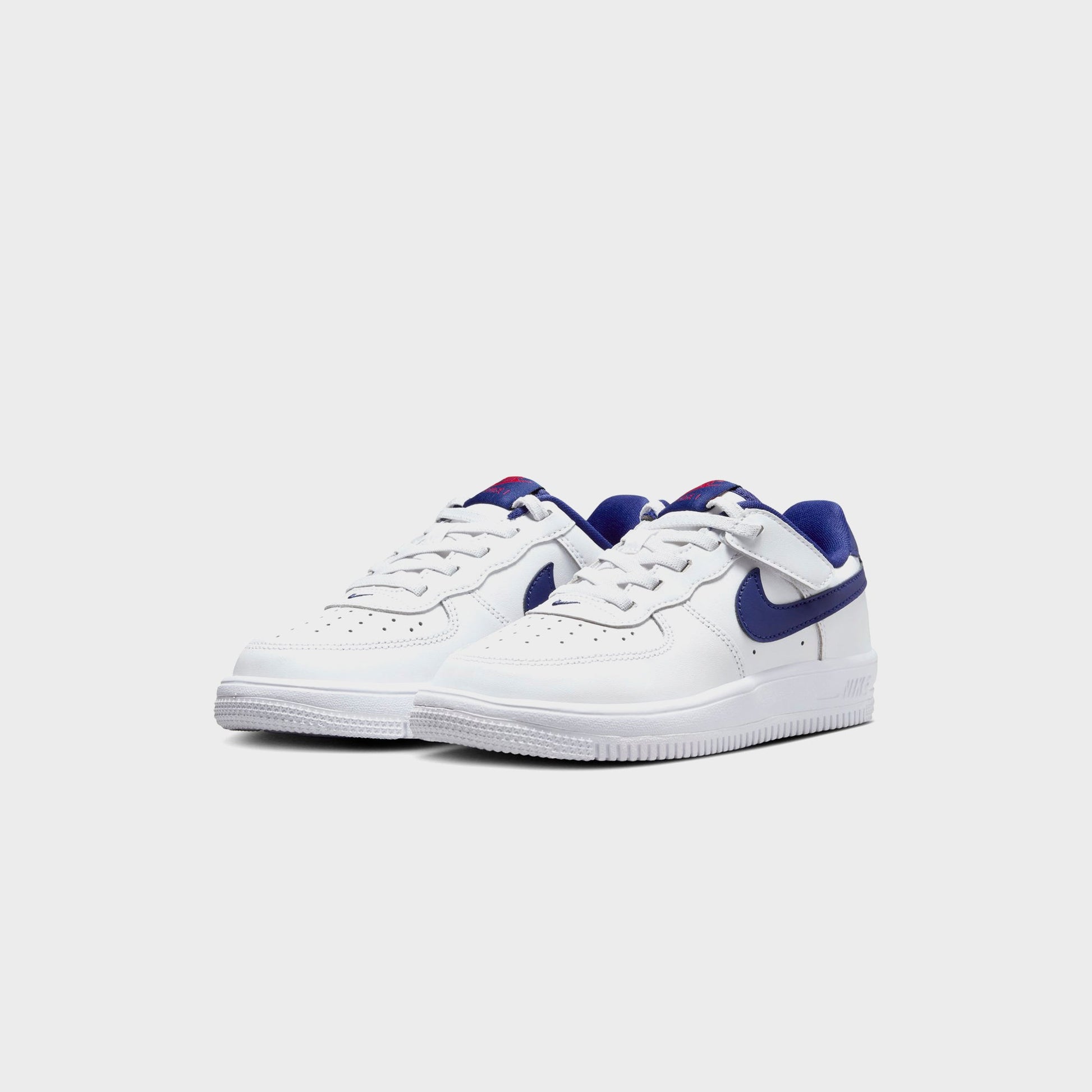 Kids Kith Nike PS Force 1 Low Easyon Bp - White / University Red / Deep Royal Bl