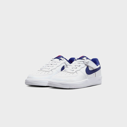 Kids Kith Nike PS Force 1 Low Easyon Bp - White / University Red / Deep Royal Bl