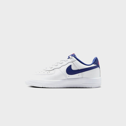 Kids Kith Nike PS Force 1 Low Easyon Bp - White / University Red / Deep Royal Bl