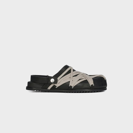 Men Kith Rick Owens Megalaced Mule Granola Sandal - Pelle Black