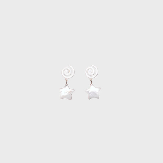 Women Kith Notte Swirly Star Glow Earring - White