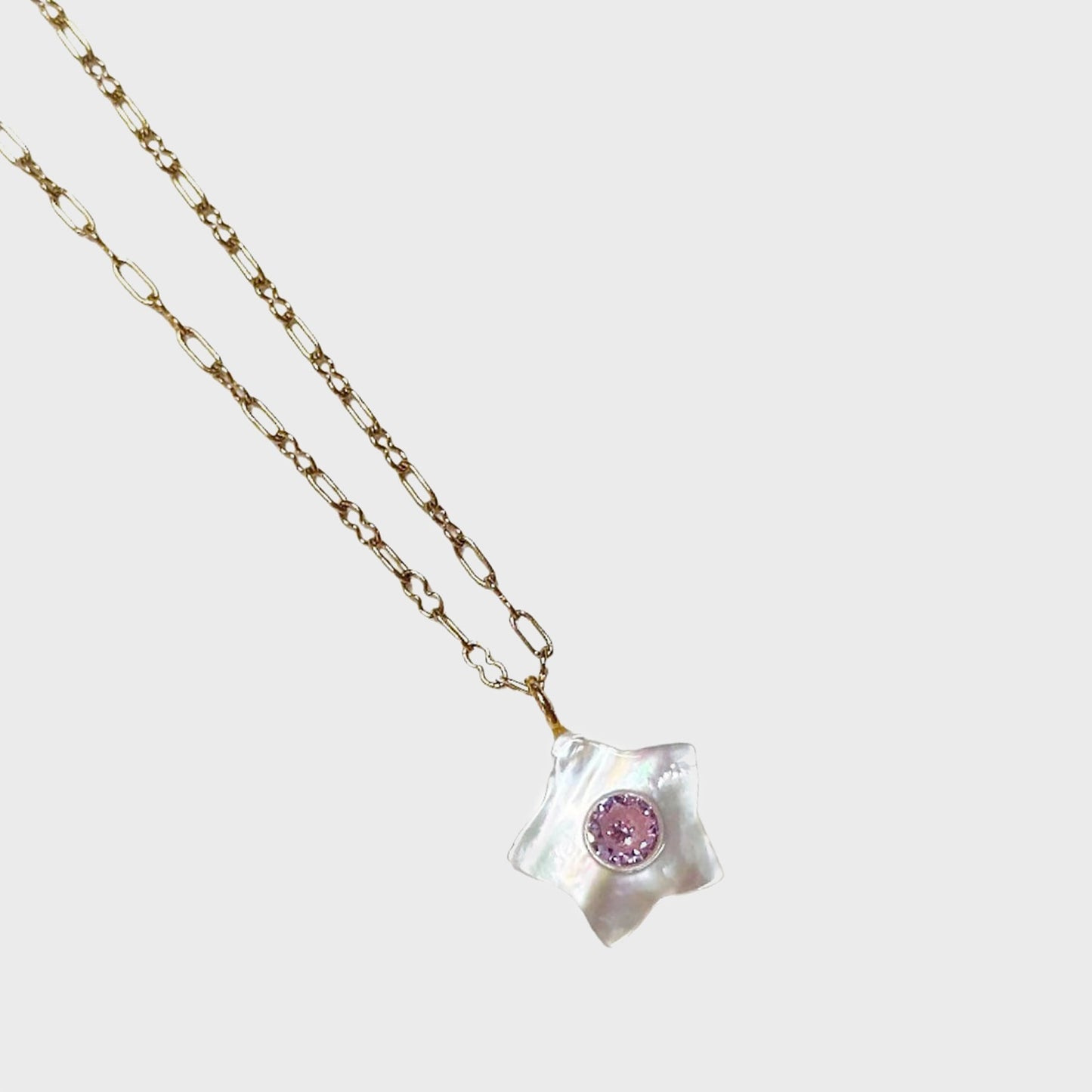 Women Kith Notte Swirly Star Glow Necklace - Pink