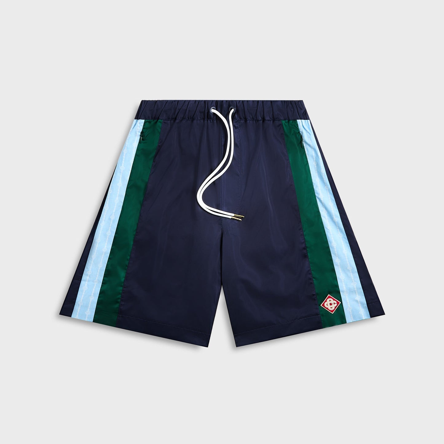 Men Kith Casablanca Nylon Pleated Track Short - Navy