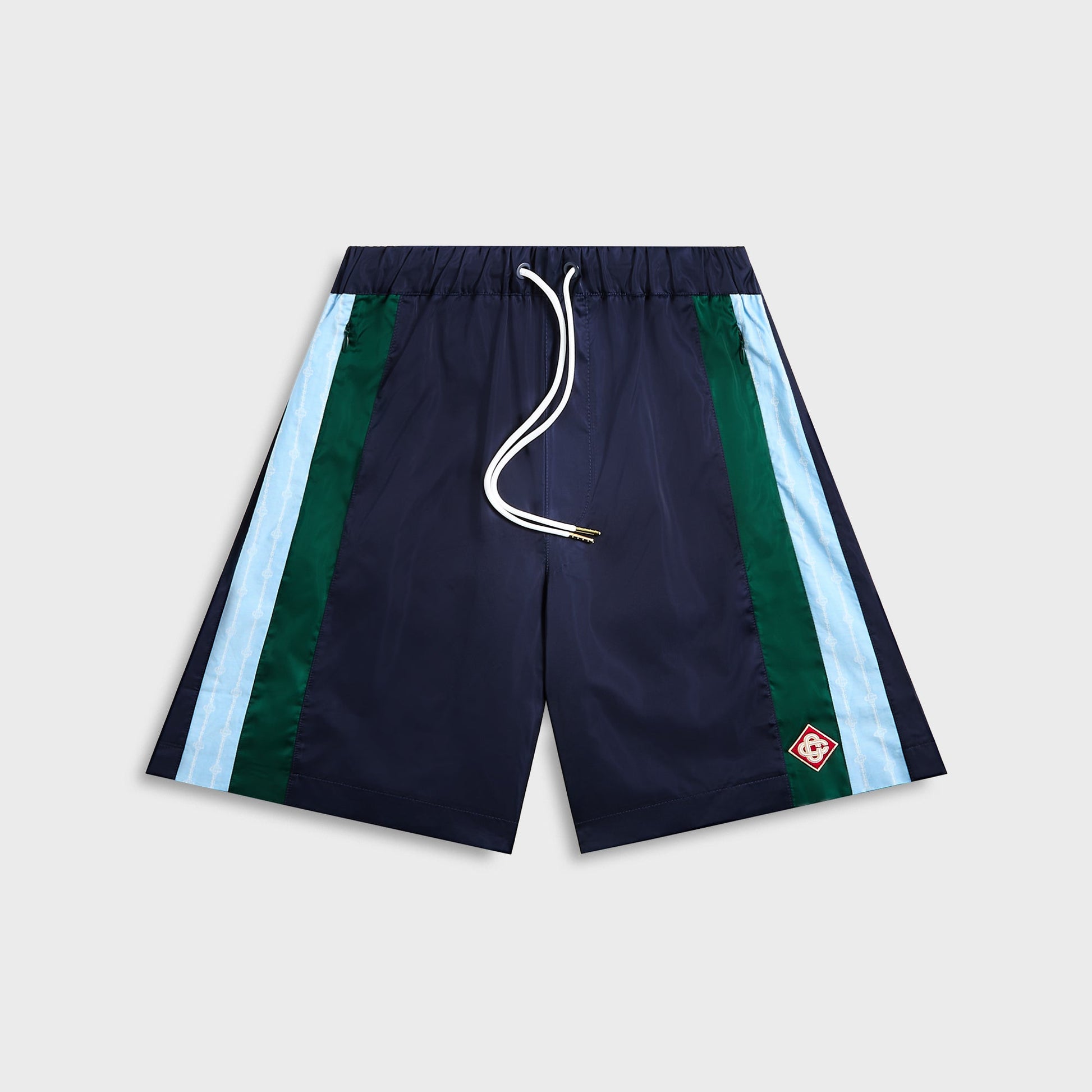 Men Kith Casablanca Nylon Pleated Track Short - Navy