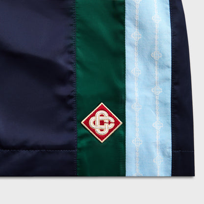 Men Kith Casablanca Nylon Pleated Track Short - Navy