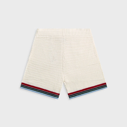 Men Kith Casablanca Sporty Crochet Short - White