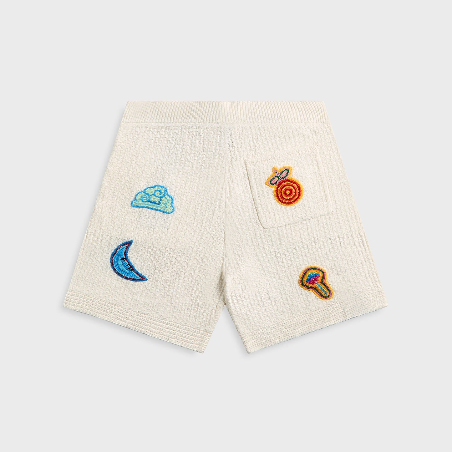 Men Kith Casablanca Crochet Short With Patches - White