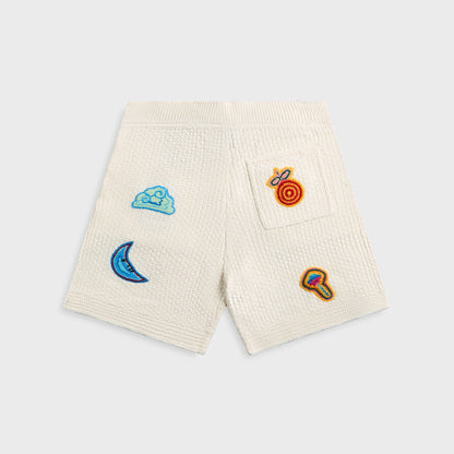Men Kith Casablanca Crochet Short With Patches - White