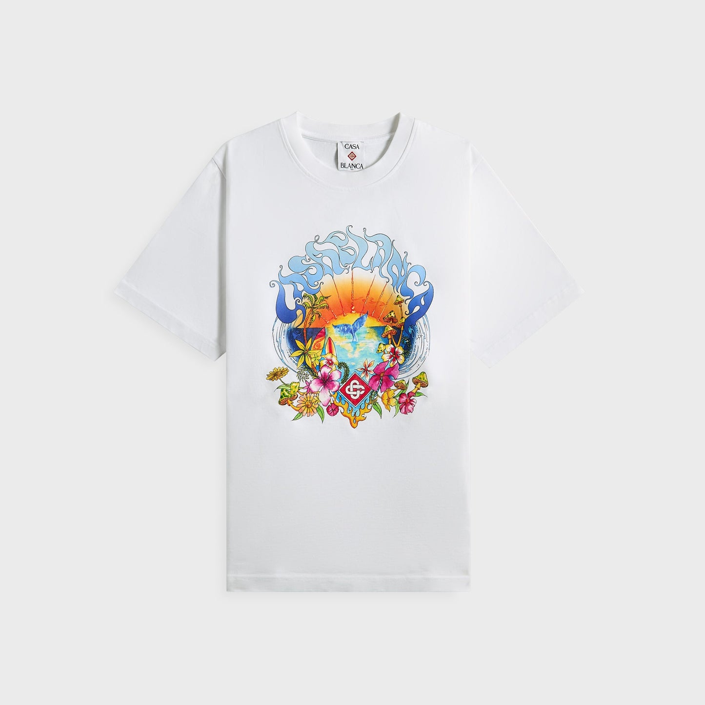 Men Kith Casablanca Surf Trip Printed Tee - White