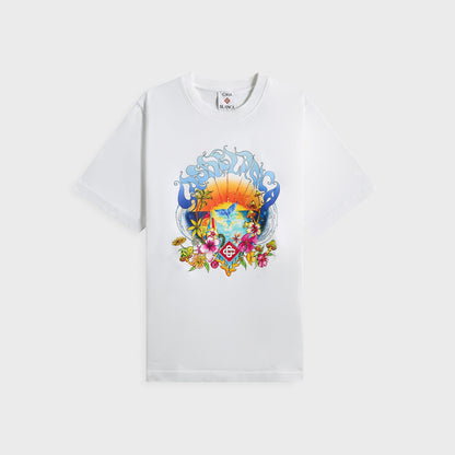 Men Kith Casablanca Surf Trip Printed Tee - White