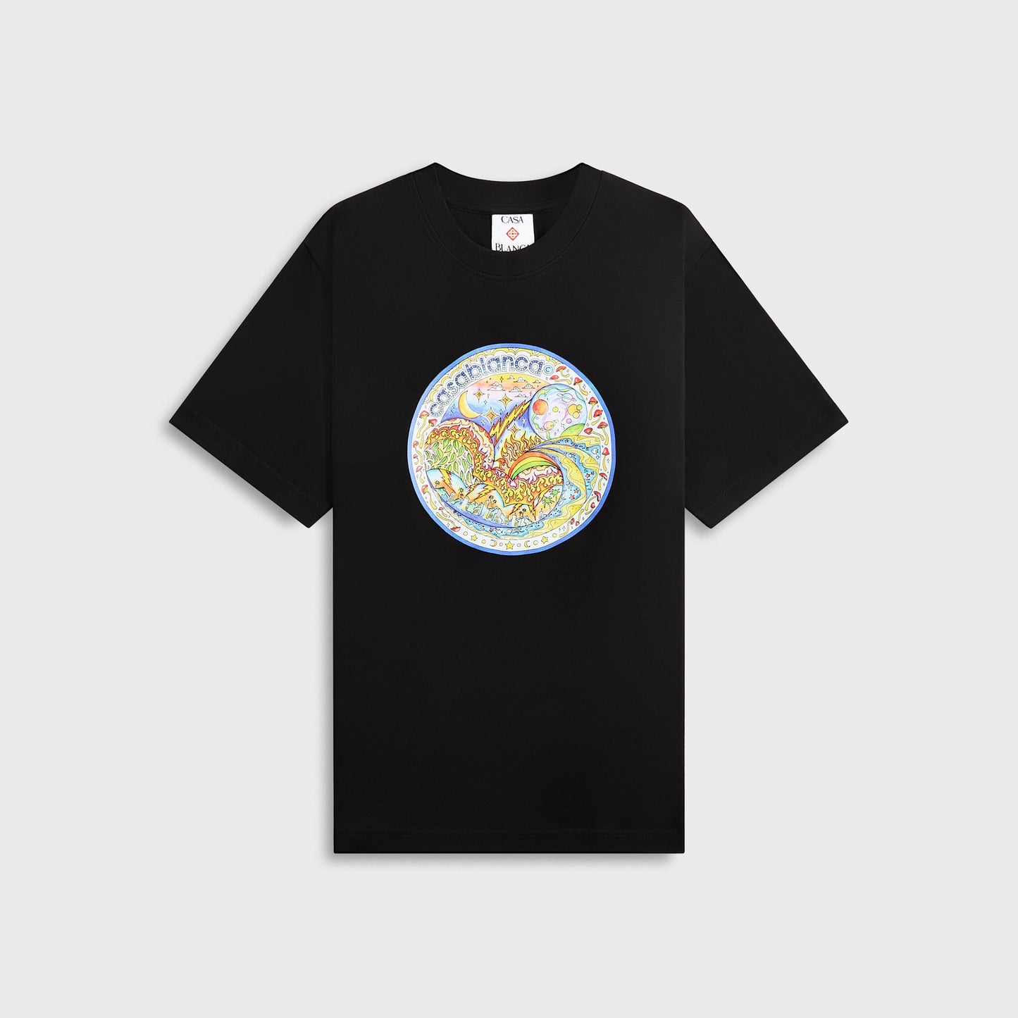 Men Kith Casablanca The Four Elements Printed Tee - Black