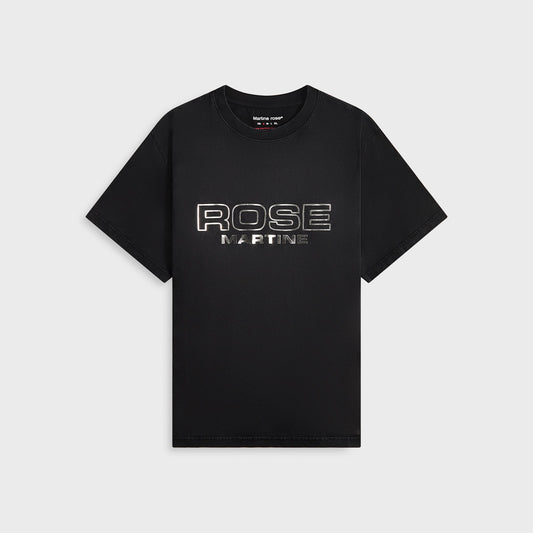 Men Kith Martine Rose Classic Tee - Black Rose Outline