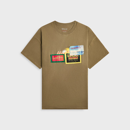 Men Kith Martine Rose Oversized Tee - Green Khaki / Tropical Flye
