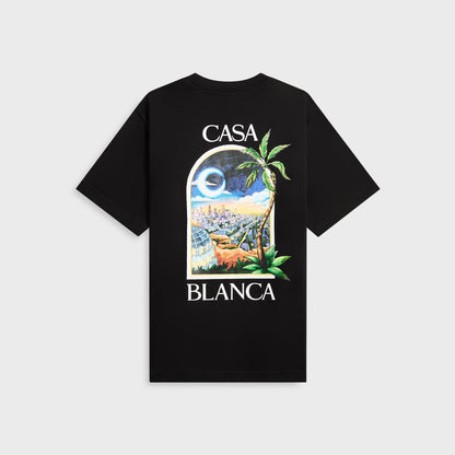 Men Kith Casablanca La Night Printed Tee - Black