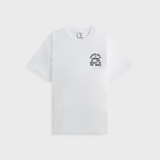 Men Kith Casablanca Looking At The Beauty Of The World Printed Tee - White