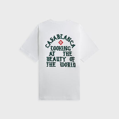 Men Kith Casablanca Looking At The Beauty Of The World Printed Tee - White