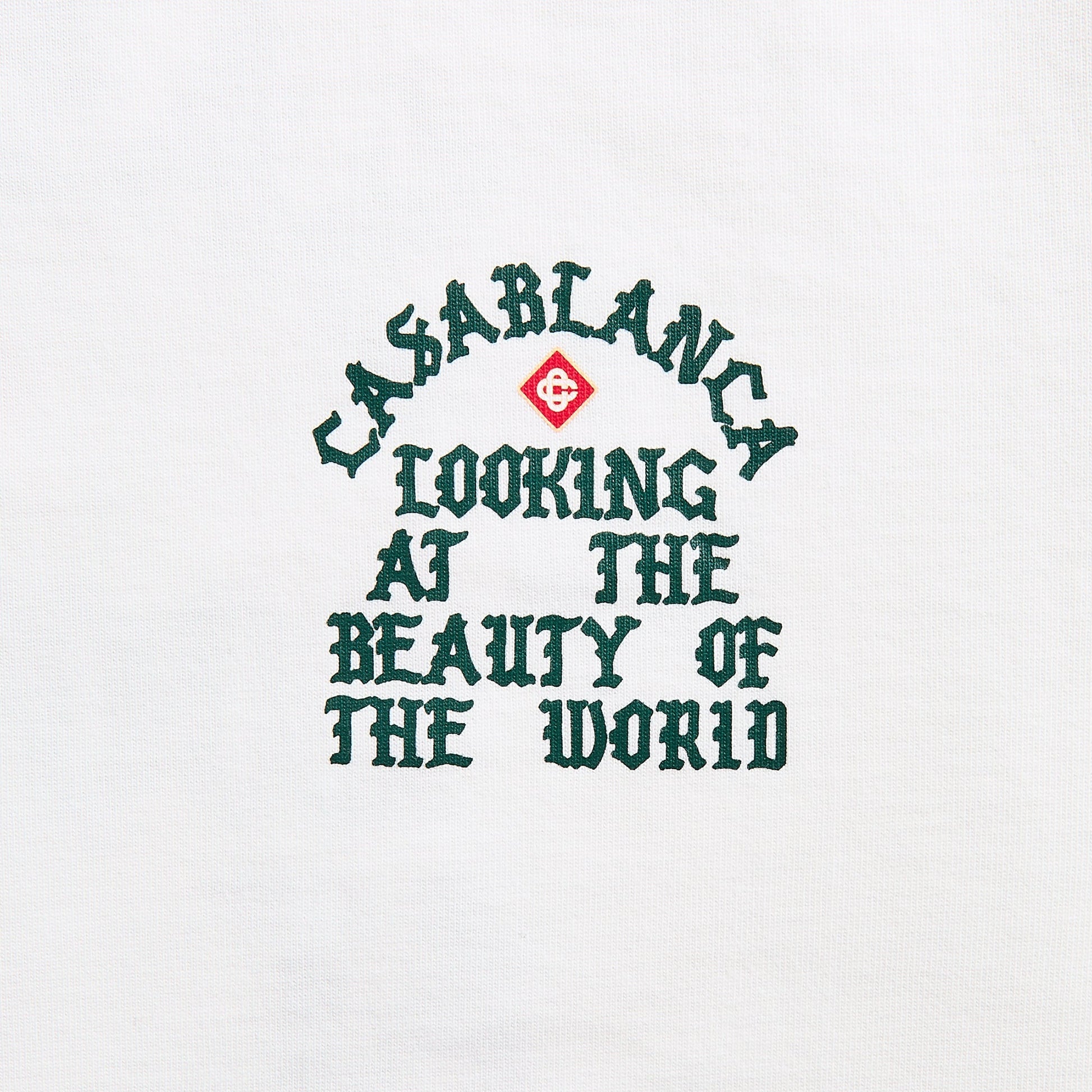 Men Kith Casablanca Looking At The Beauty Of The World Printed Tee - White
