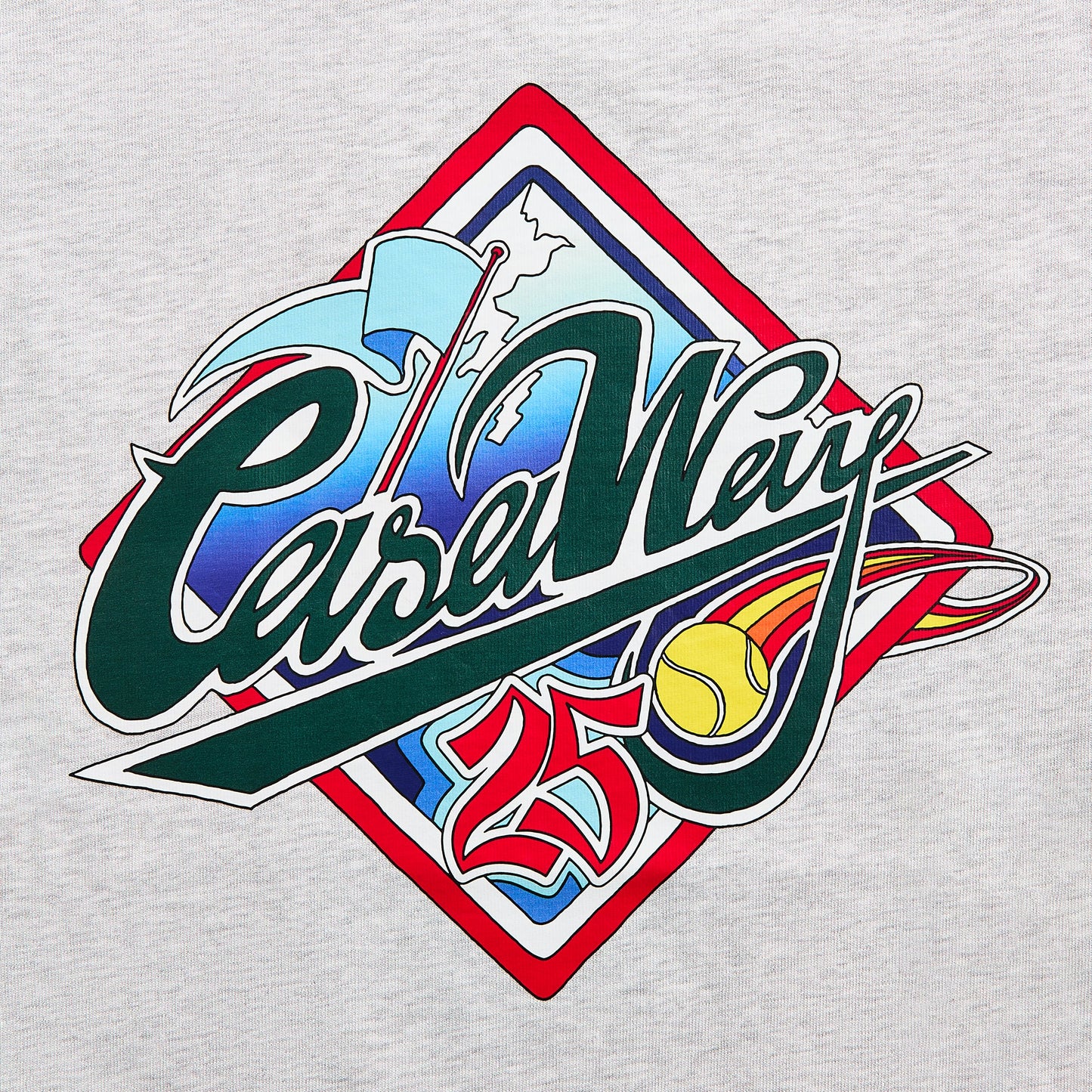Men Kith Casablanca Casa Way World Series Printed Tee - Grey Marble
