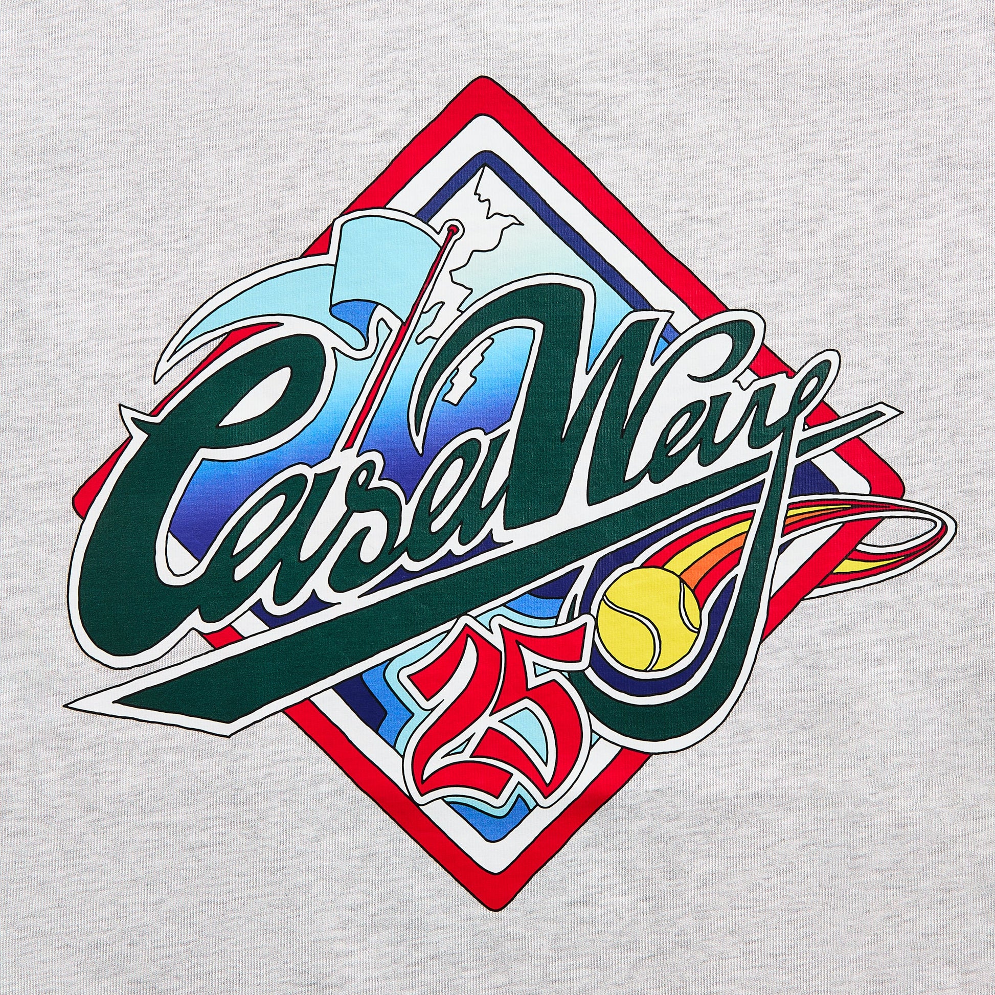 Men Kith Casablanca Casa Way World Series Printed Tee - Grey Marble