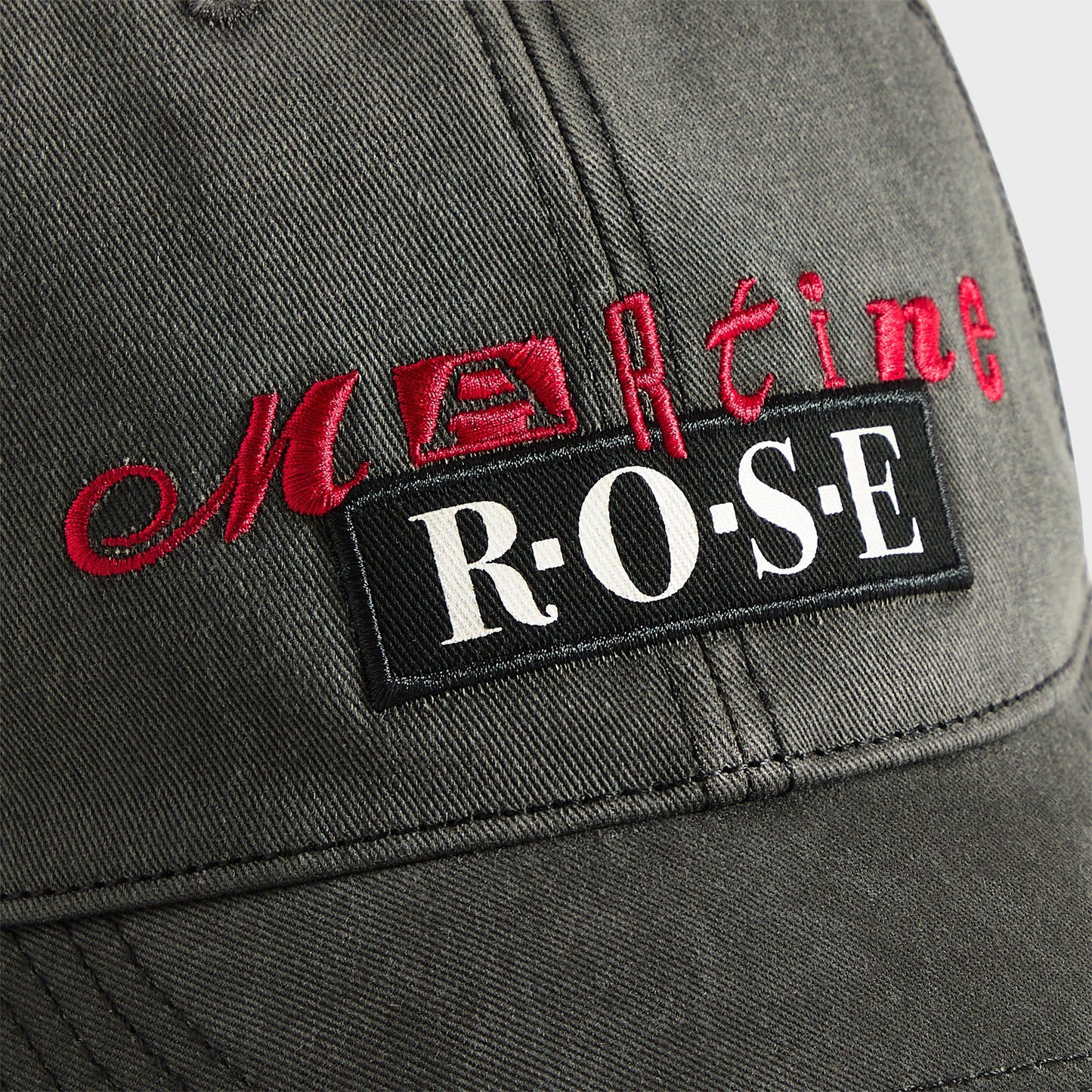Men Kith Martine Rose Roll Back Cap - Grey / Red