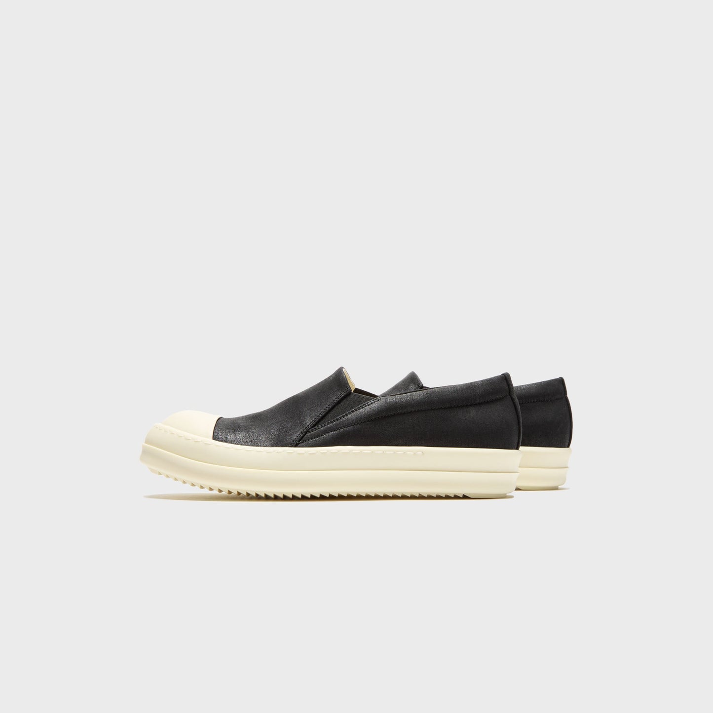 Men Kith Rick Owens Boat Sneaks Scarpe - Denim Black / Milk / Milk