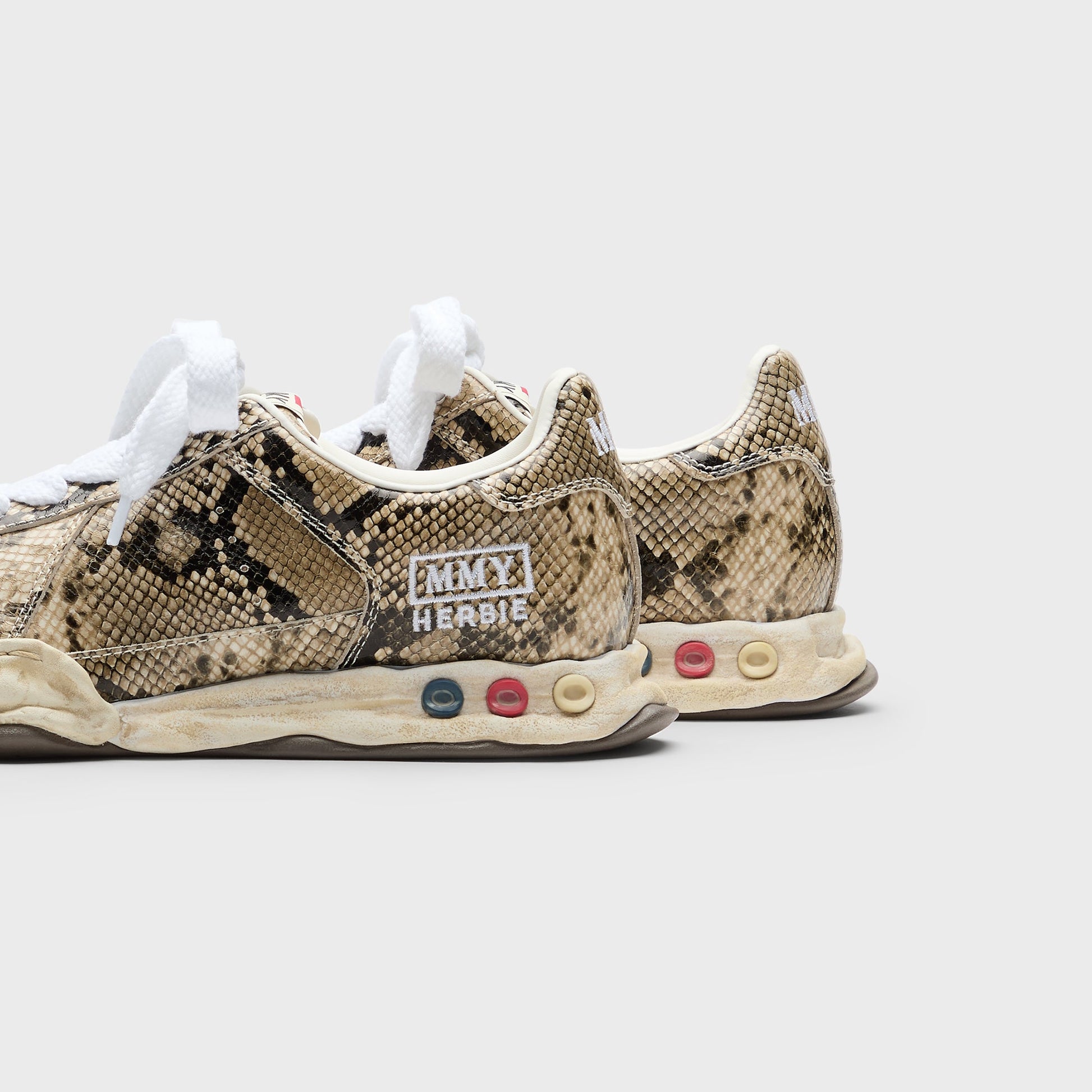 Men Kith Mihara Yasuhiro Herbie Original Sole Printed Python Leather Low Top Sn