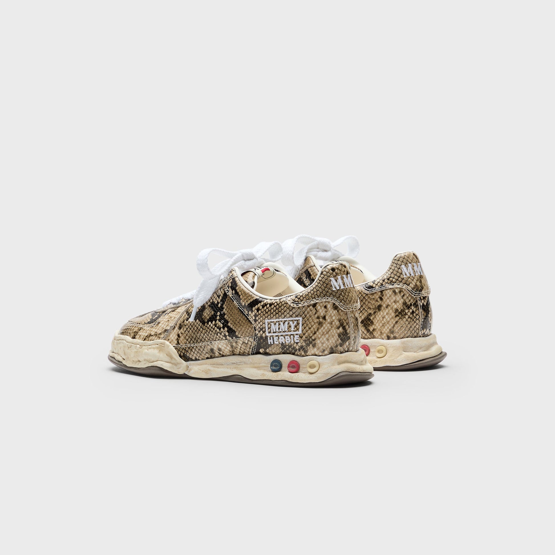 Men Kith Mihara Yasuhiro Herbie Original Sole Printed Python Leather Low Top Sn