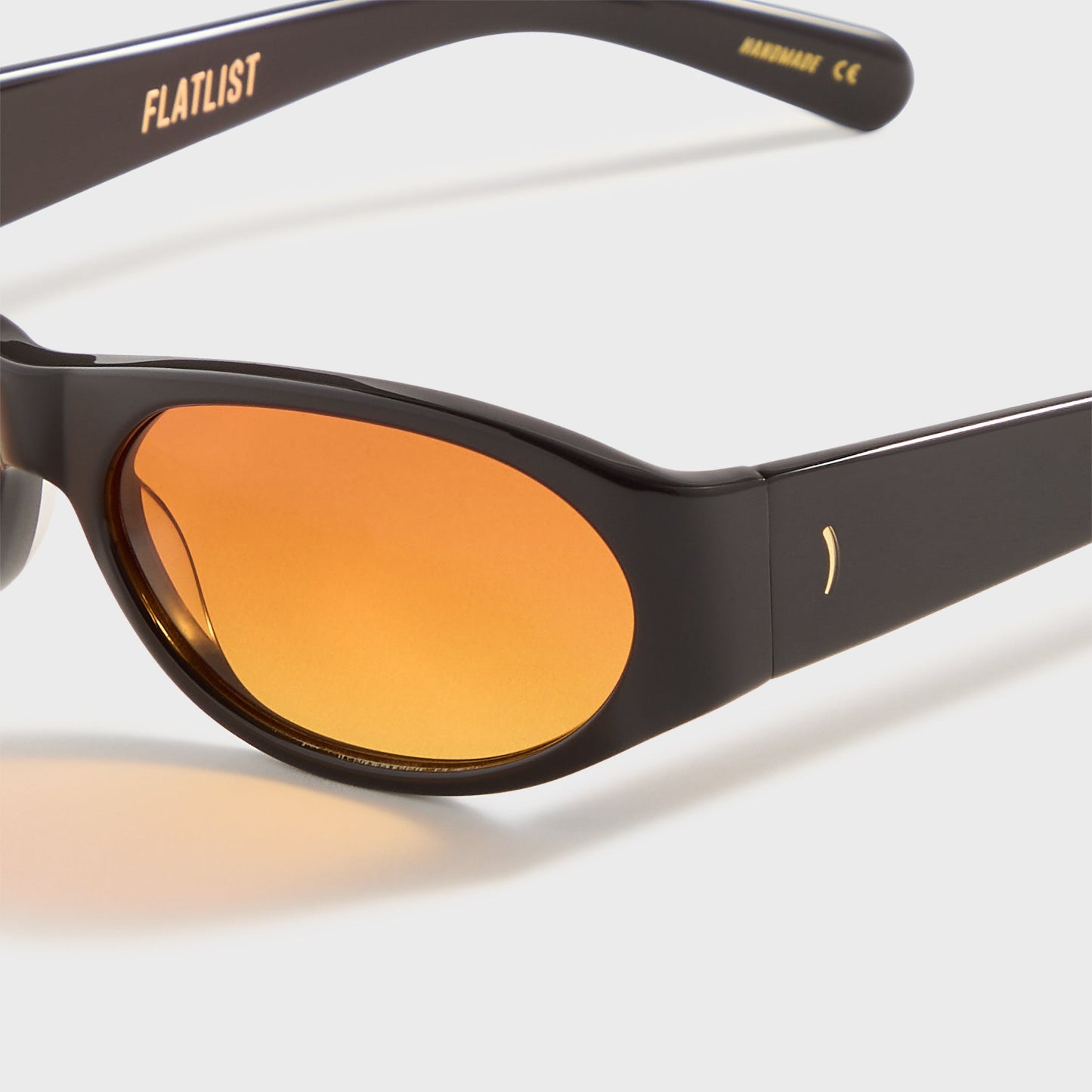 Men Kith Flatlist Eddie Kyu - Solid Brown / Sunset Orange Lens