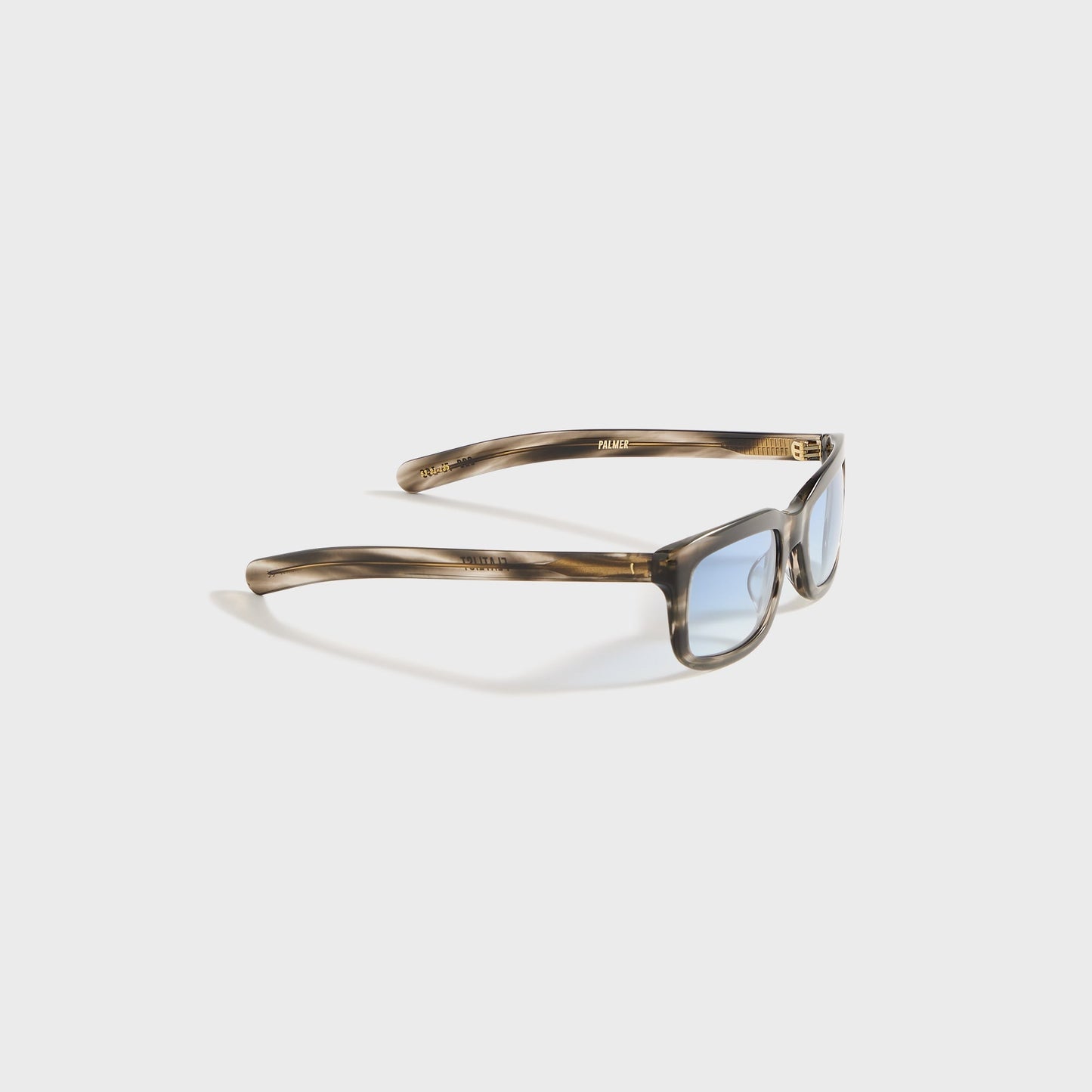 Men Kith Flatlist Palmer - Grey Havana / Blue Gradient Lens