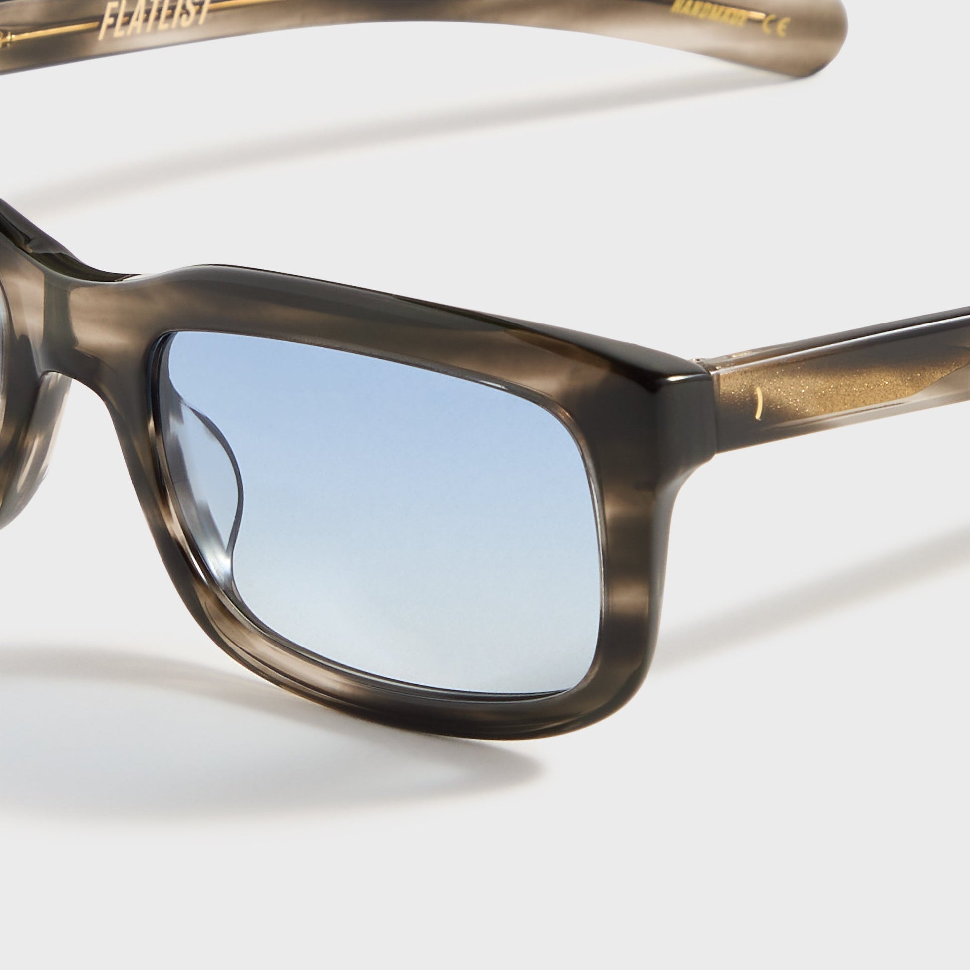 Men Kith Flatlist Palmer - Grey Havana / Blue Gradient Lens