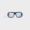 Solid Black / Solid Blue Lens