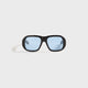 Solid Black / Solid Blue Lens