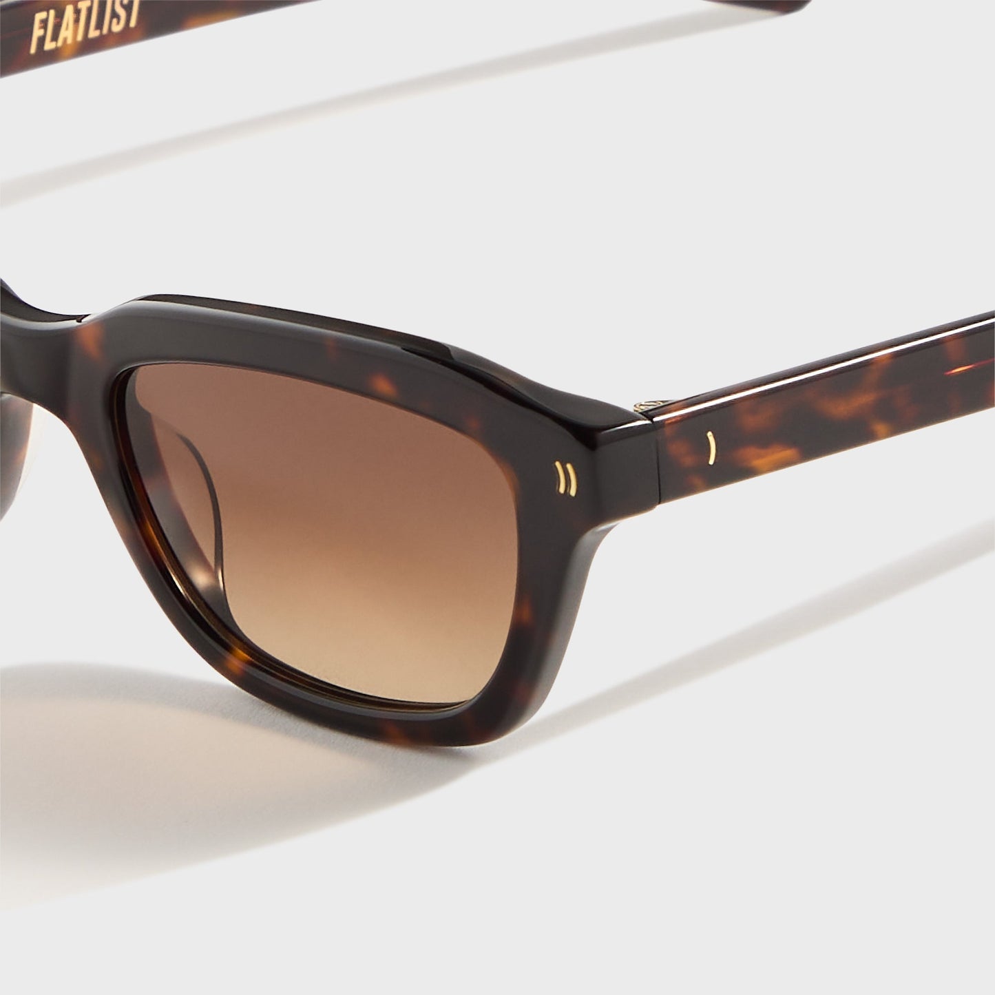 Men Kith Flatlist Clint - Dark Tortoise / Brown Gradient Lens