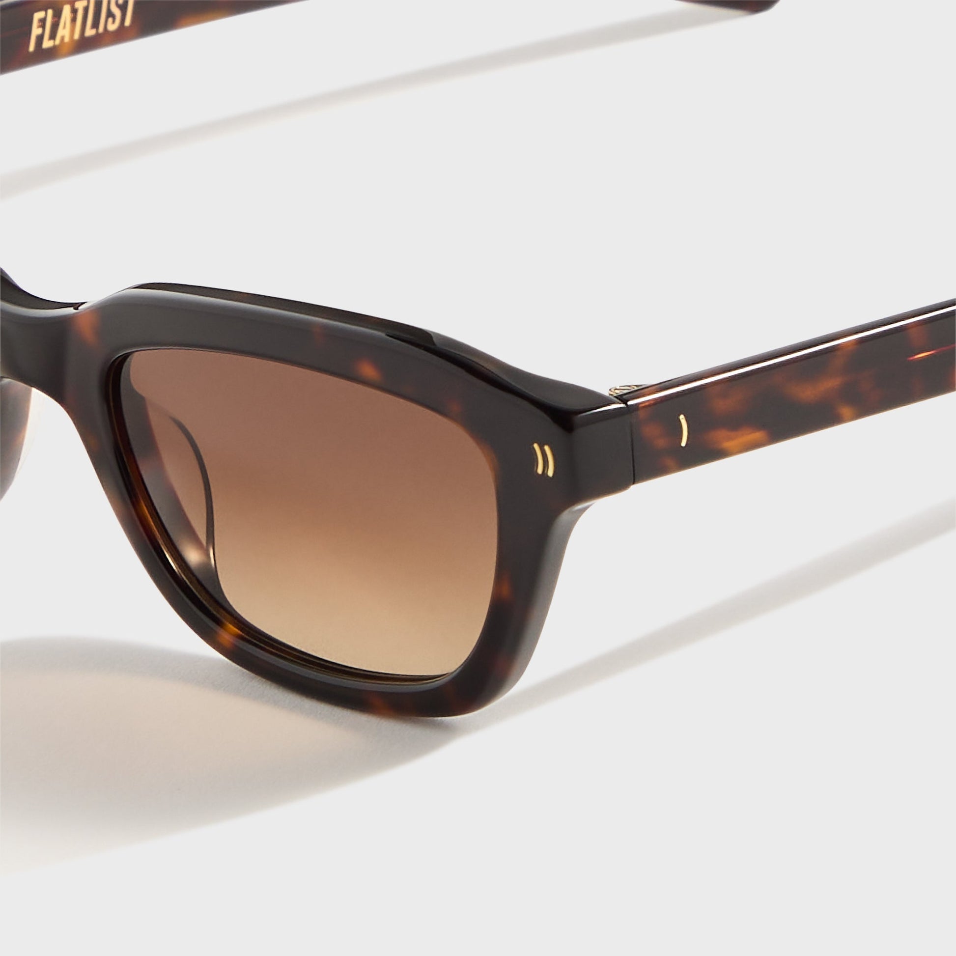 Men Kith Flatlist Clint - Dark Tortoise / Brown Gradient Lens