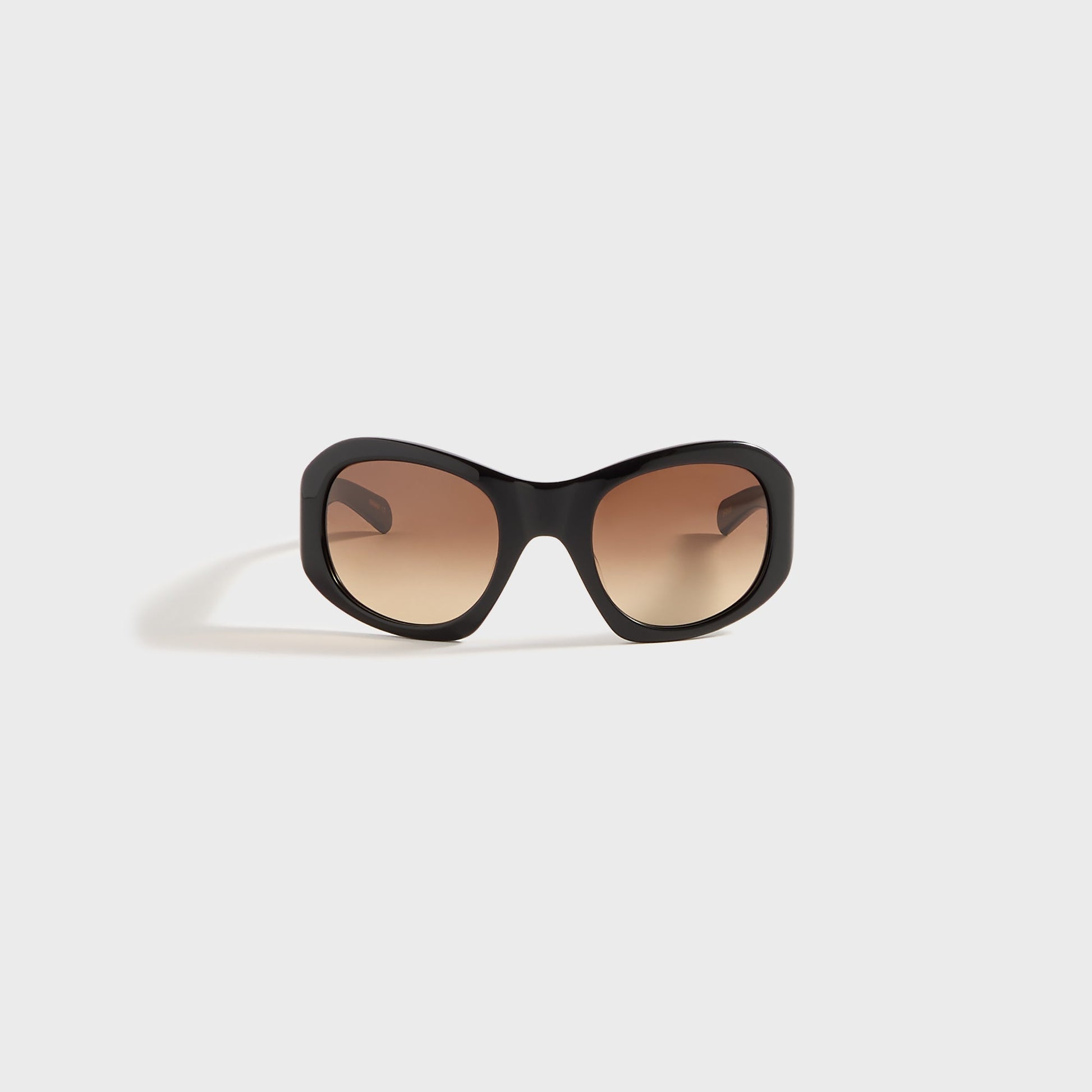 Men Kith Flatlist Ezra - Solid Black / Brown Gradient Lens