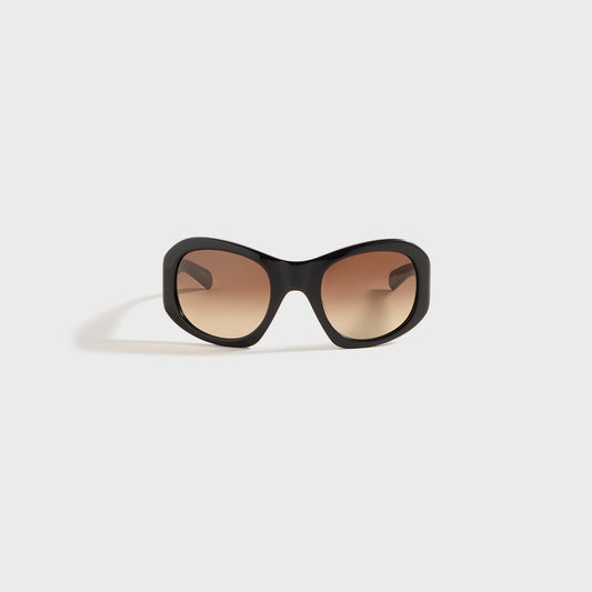 Men Kith Flatlist Ezra - Solid Black / Brown Gradient Lens