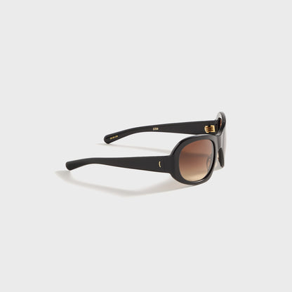 Men Kith Flatlist Ezra - Solid Black / Brown Gradient Lens
