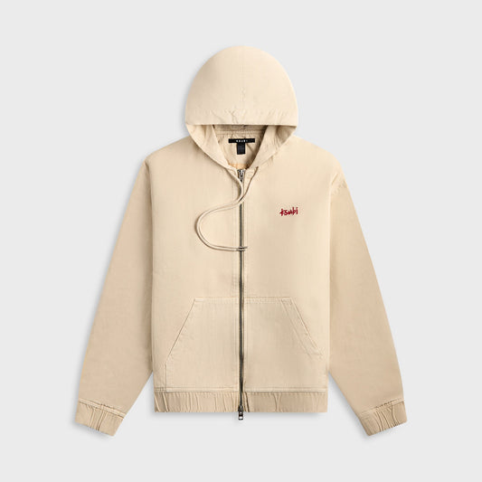 Men Kith Ksubi Zipped Denim Hoodie - Ecru