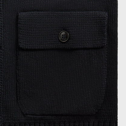 Men Kith C.P. Company Compact Cotton Full Button Lens Knit - Total Eclipse
