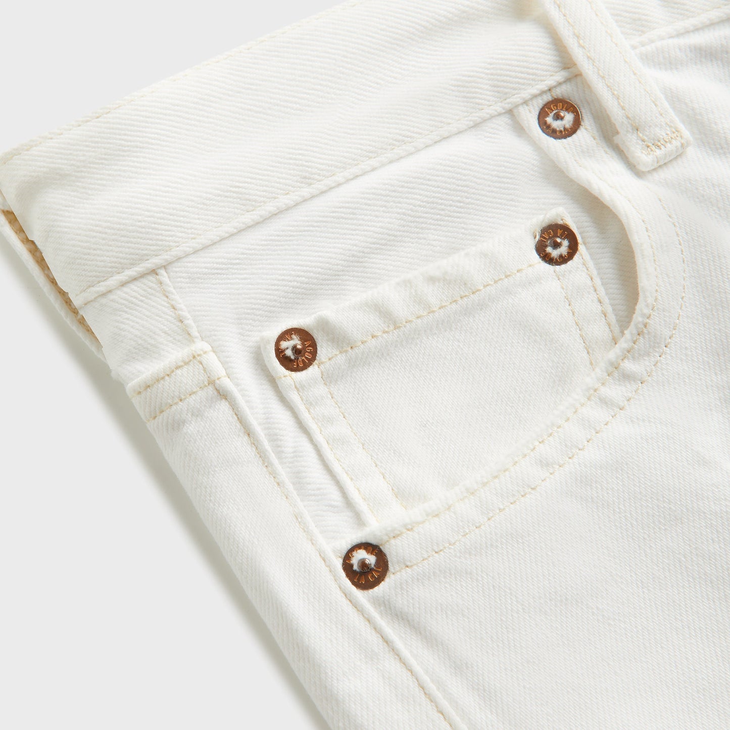 Women Kith Agolde V Waist Baggy Jean - Milkshake