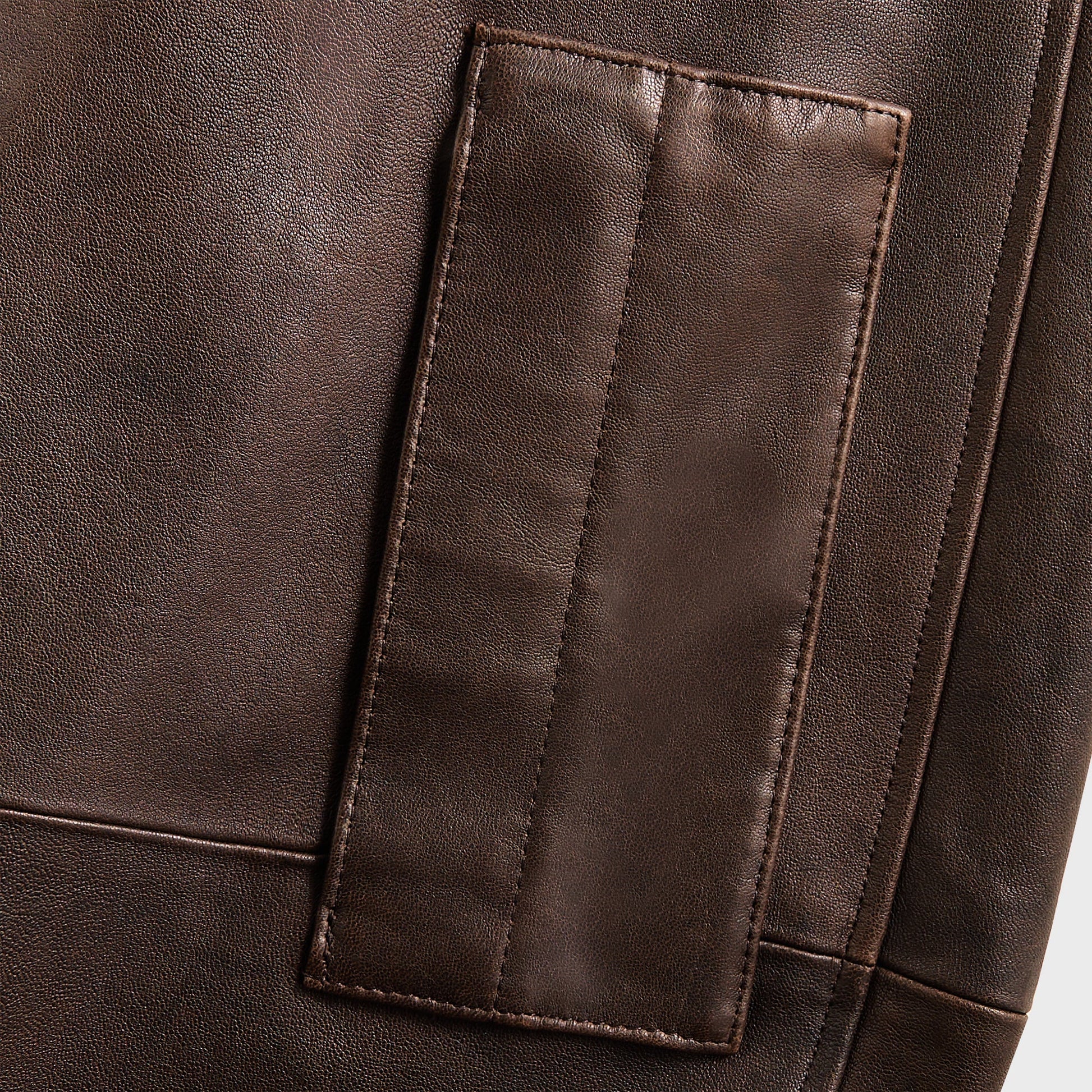 Men Kith Auralee Lamb Leather Flight Blouson - Brown