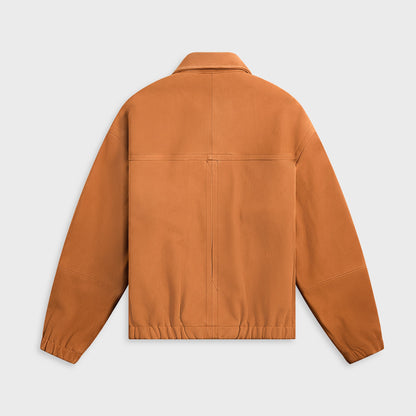 Men Kith Auralee Lamb Suede Zip Blouson - Camel