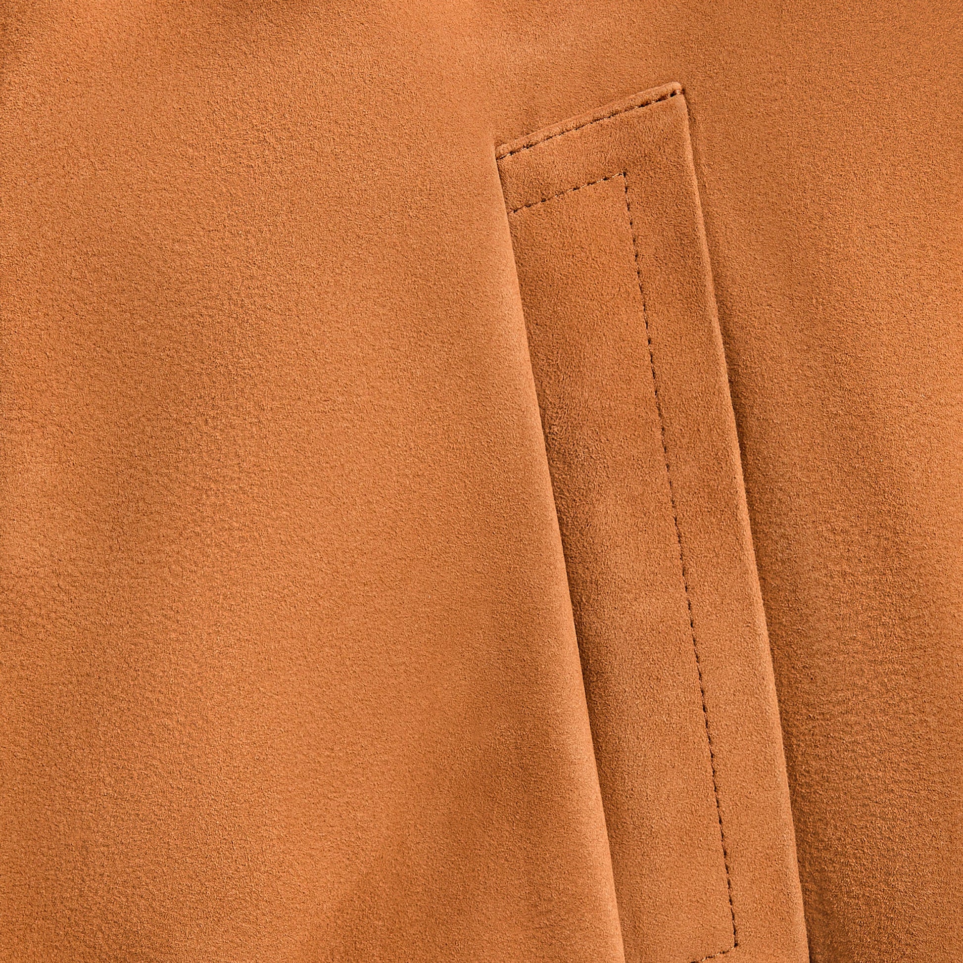 Men Kith Auralee Lamb Suede Zip Blouson - Camel