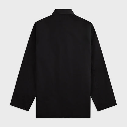 Men Kith Auralee Wool Herringbone Over Shirt - Black
