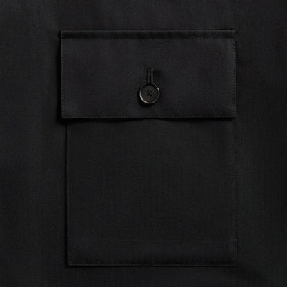 Men Kith Auralee Wool Herringbone Over Shirt - Black
