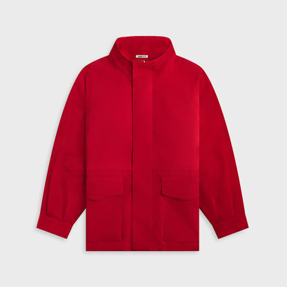 Men Kith Auralee Wool Max Canvas High Neck Zip Blouson - Red