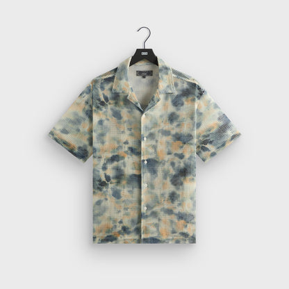Men Kith Kith Cotton Mesh Thompson Camp Collar Shirt - Cyanotype